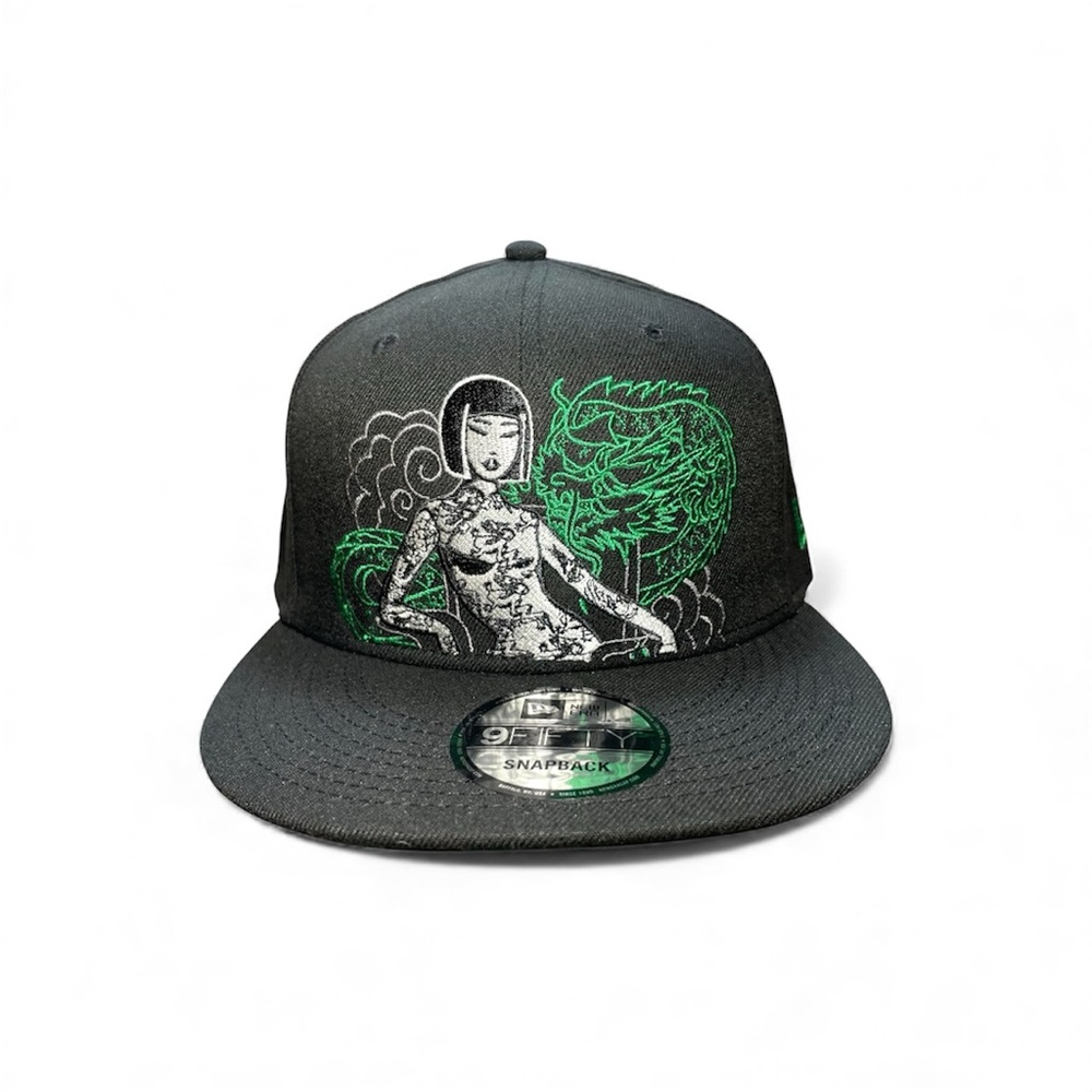 New Era 9FIFTY Tokidoki Snapback Cap Hat Smoke Show Green Dragon Outline NWOT